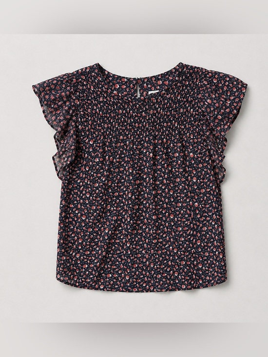 LOFT Tops - Loft ladybug black Ruffle Sleeve Top
